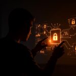 Ilustración conceptual de vulnerabilidades en facturación de Copilot Chat y seguridad en SaaS con IA para founders.