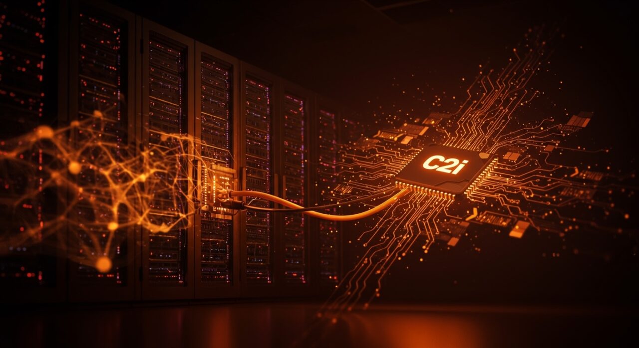 Centro de datos IA de C2i mostrando eficiencia energética con tecnología grid-to-GPU y financiamiento de Peak XV Partners.