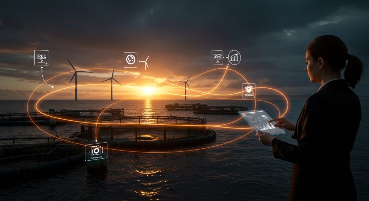 Acuerdo de energía renovable en la industria acuícola chilena con enfoque en sostenibilidad y transición energética.