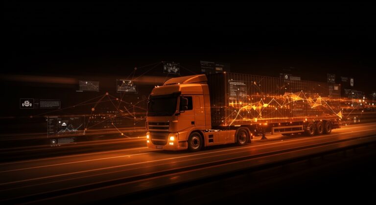 Camiones autónomos de Aurora recorriendo 1,000 millas en 15 horas, simbolizando innovación en transporte y logística automatizada.