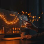 Crecimiento de Canva impulsado por IA y tráfico LLM representado con gráficos digitales y redes neuronales en un entorno creativo tecnológico.