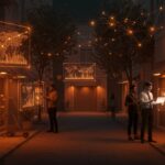 Escena urbana mostrando la captura de valor del suelo para revitalizar el retail urbano y el comercio local con tecnología retailtech.