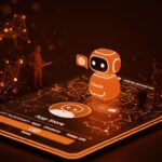 Interfaz futurista del chatbot IA Claude destacándose en App Store con metáforas visuales de inteligencia artificial y disputa con el Pentágono en el contexto de startups tecnológicas.