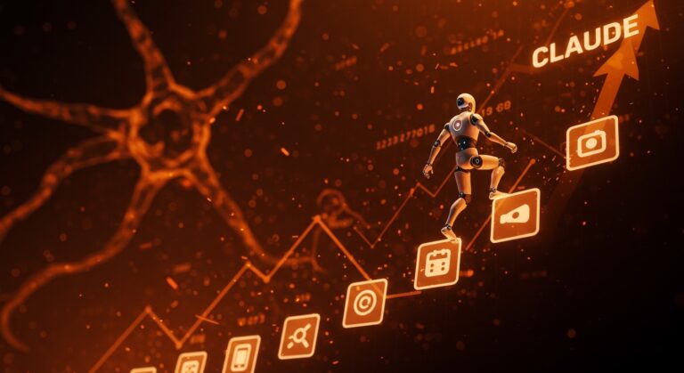 Chatbot de inteligencia artificial Claude de Anthropic ascendiendo en la App Store tras controversia con el Pentágono, ilustrando posicionamiento y diferenciación en IA.