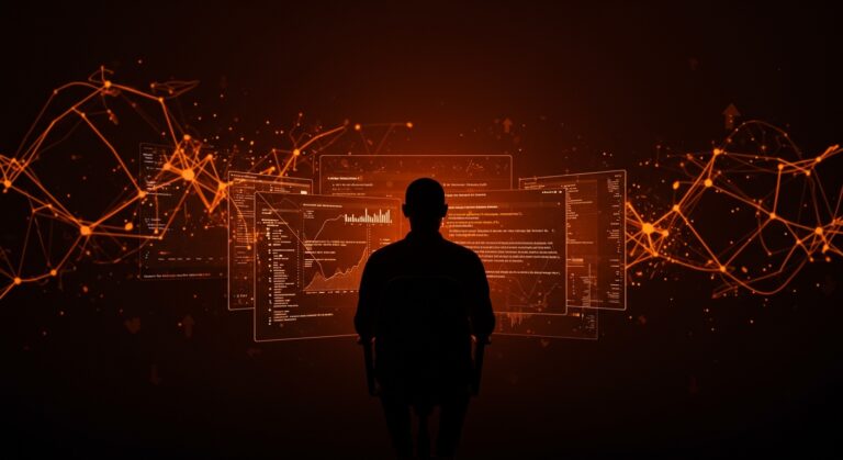 Desarrollador frustrado frente a pantallas de código fragmentado, ilustrando controversias y feedback ignorado en la actualización de Claude Code para herramientas IA.