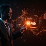 Usuario profesional activando créditos gratis de $50 USD en Claude Opus 4.6 con visuales de redes neuronales y beneficios IA para planes Pro y Max.