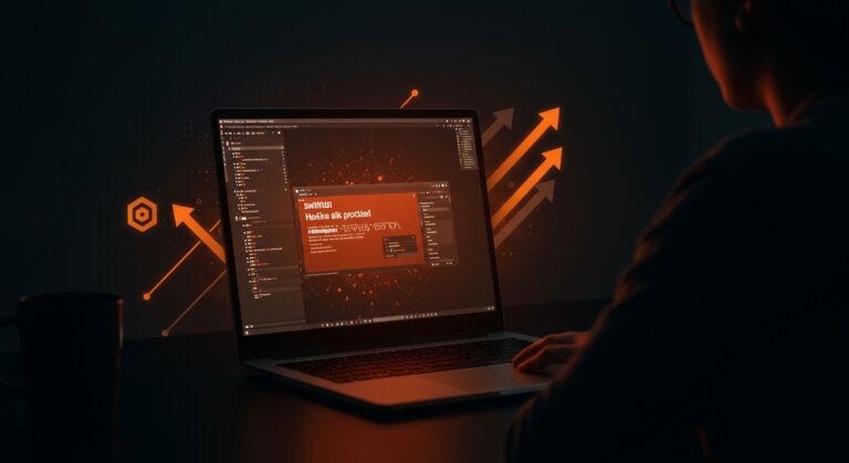 Cliente nativo macOS de Hacker News desarrollado con SwiftUI mostrando crecimiento SAAS y herramientas para founders en entorno open source.