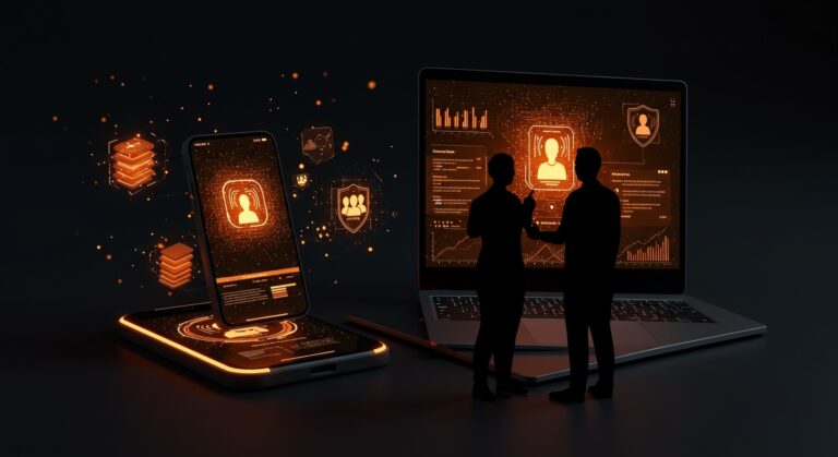 Verificación de edad biométrica digital en dispositivos móviles y sistemas operativos, representando la regulación tecnológica SB 26-051 de Colorado para privacidad e identidad digital.