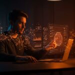 Founder tech usando skills de IA para automatizar workflows y análisis de datos en una startup tecnológica.