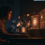 Startup founder evaluando agentes autónomos de IA OpenClaw en un entorno seguro con contenedores efímeros y Zero Trust.