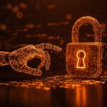 Contraseñas generadas por IA mostrando vulnerabilidades en seguridad informática para startups en un entorno tecnológico moderno.