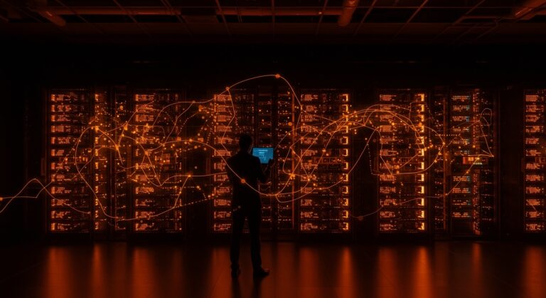 Centro de datos propio con 600 GPUs de comma.ai ilustrando la estrategia de infraestructura TI para startups frente al cloud.