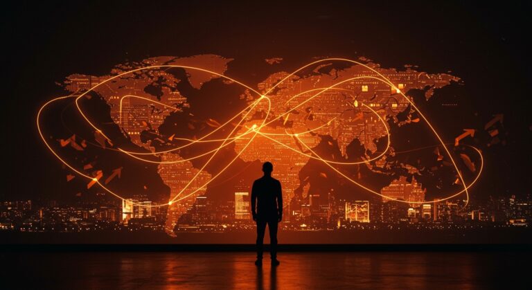 Founder tecnológico reflejando el impacto de la crisis económica rusa en mercados globales y startups internacionales.