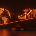 Visualización editorial de paridad de poder adquisitivo mostrando equidad económica global y tendencias de consumo emergentes.