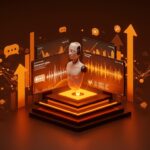 Avatar futurista de IA de voz representando la valoración triplicada de ElevenLabs tras ronda de funding liderada por Sequoia Capital.