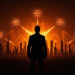 Elon Musk frente a un horizonte futurista que simboliza la fusión SpaceX-xAI y el nuevo poder tecnológico en Silicon Valley.