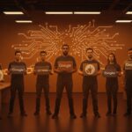 Empleados de Google protestando contra contratos con ICE, representando activismo interno y ética en tecnología startup.