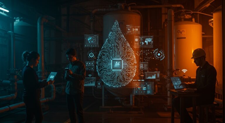 Startup chilena EnviroNet usando IoT e inteligencia artificial para innovar en la gestión hídrica industrial y combatir la escasez de agua.