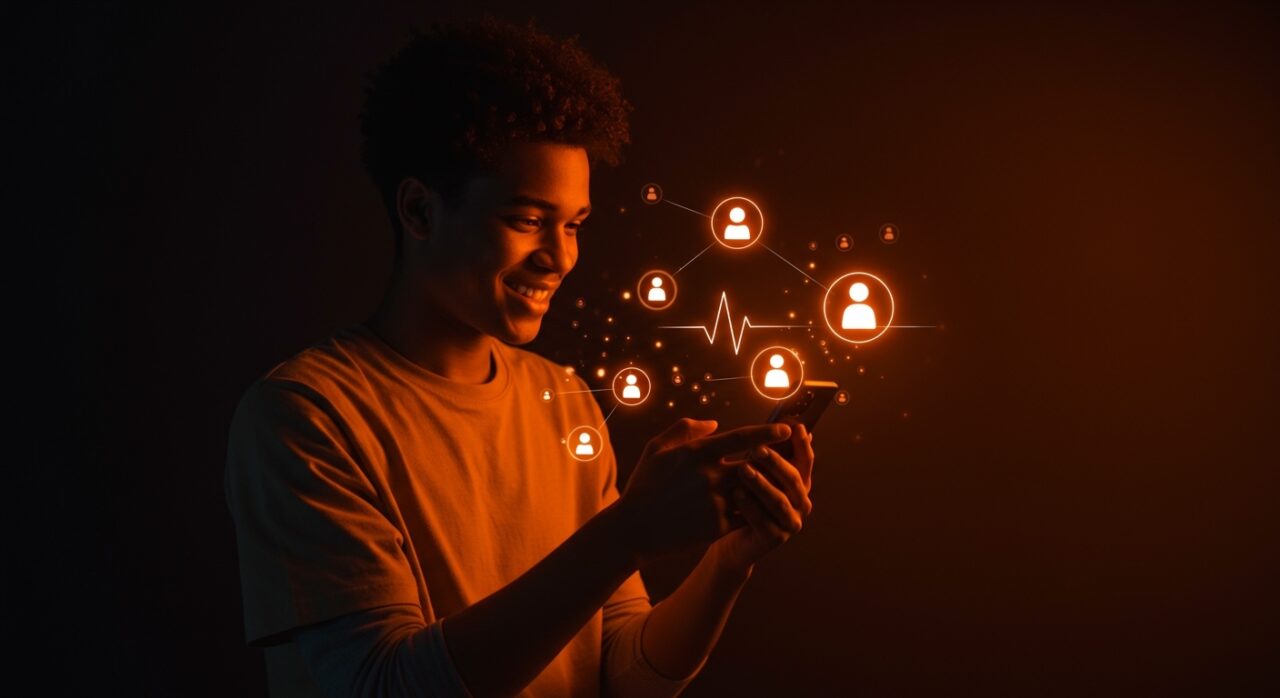 Apoyo emocional en redes sociales disminuye ansiedad en adultos jóvenes según estudio universitario.