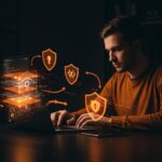 Estrategias de seguridad en apps iOS presentadas en un evento Apple con enfoque en desarrollo seguro y protección de datos móviles.