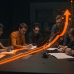 Convocatoria para Junta Directiva 2026 de F-Droid con voluntarios colaborando en gobernanza tecnológica y software libre.