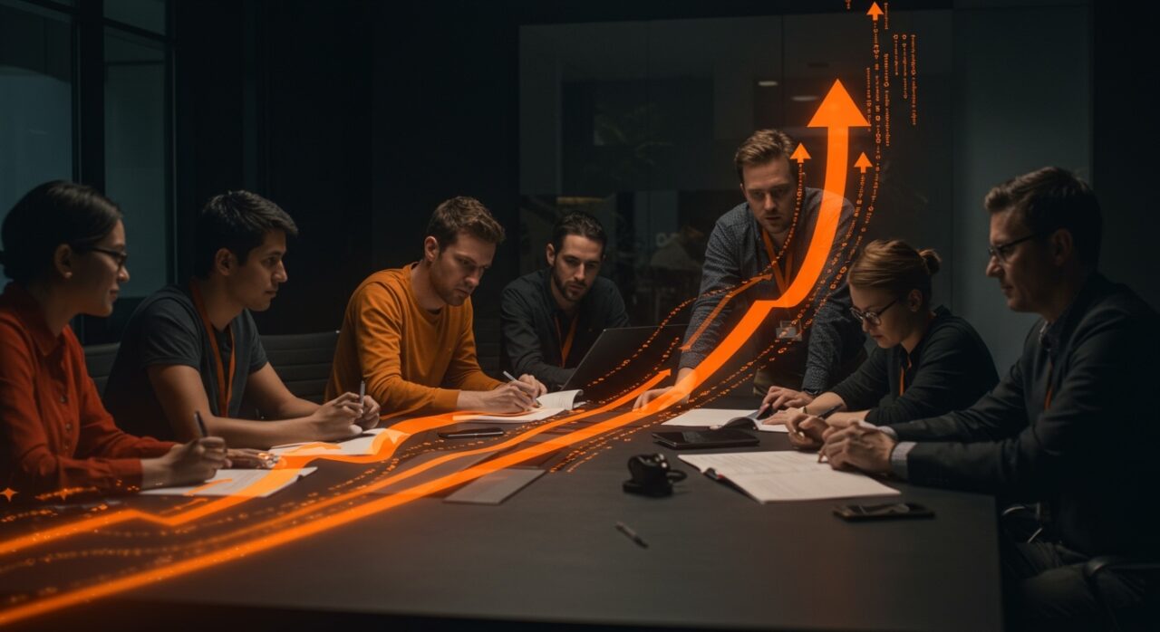 Convocatoria para Junta Directiva 2026 de F-Droid con voluntarios colaborando en gobernanza tecnológica y software libre.