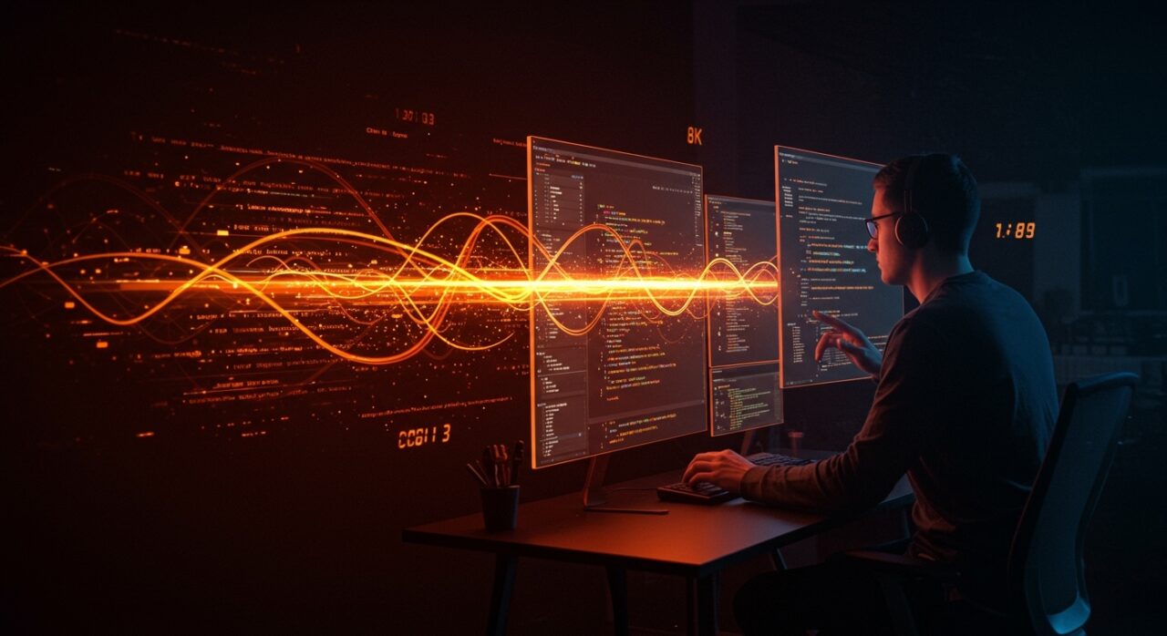 Visualización de un desarrollador agilizando prototipos con Fast Mode en Claude Code, acelerando el desarrollo ágil en startups mediante IA aplicada.