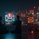 Fallo en cumplimiento de email RFC 5322 por fintech europea Viva.com, representado con interfaz digital y simbolismo de infraestructura técnica deficiente.