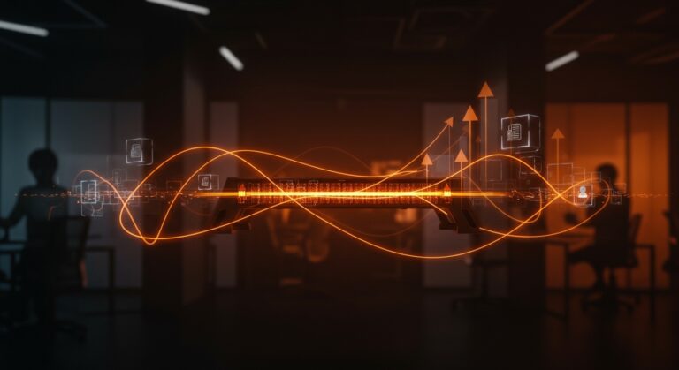 Visualización futurista de bridges de red con VLAN nativa en FreeBSD 15 destacando infraestructura de startups tecnológicas.