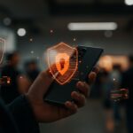 Samsung Galaxy S26 Ultra con pantalla de privacidad para founders protegiendo información sensible en espacios públicos.