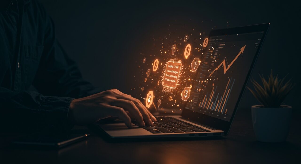 GitHub Action analizando tokens de código para optimizar uso en ventanas de contexto de LLM como GPT-4 y Claude en entorno de desarrollo.