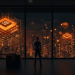 Representación visual de modelos de negocio de startups IA en riesgo según Google, con metáforas de IA y diferenciación tecnológica.