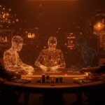 Imagen de benchmarking de IA en póker y Werewolf por Google DeepMind en Game Arena con conceptos de seguridad y modelos avanzados.