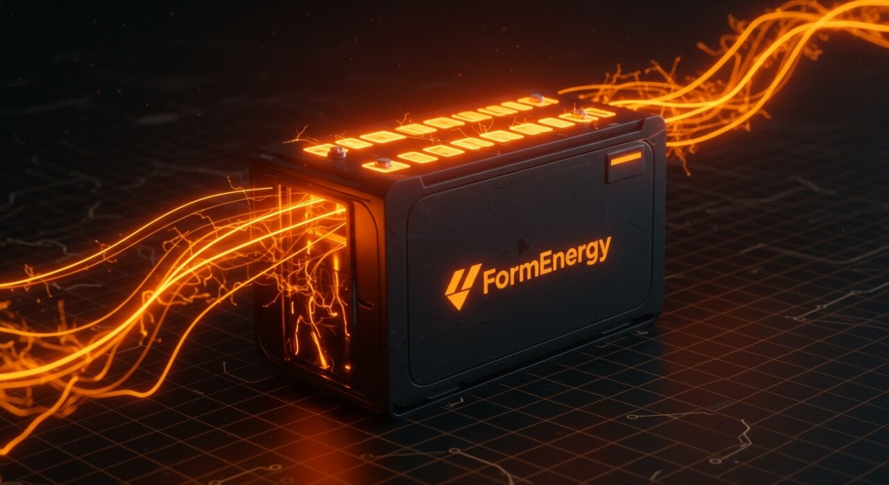 Tecnología de baterías de larga duración de Form Energy con inversión de Google para almacenamiento de energía renovable y financiación startup.