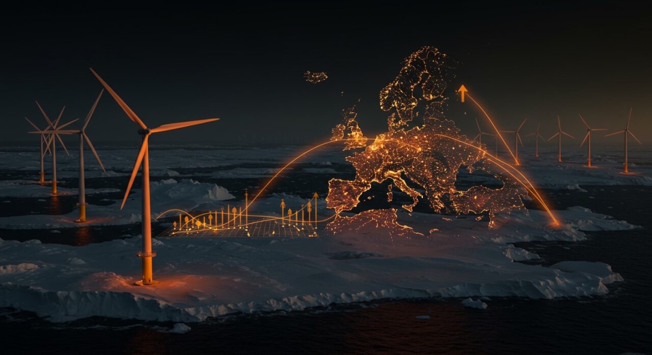 Turbinas eólicas offshore en Groenlandia impulsando la independencia energética renovable de Europa con impacto en startups tecnológicas.