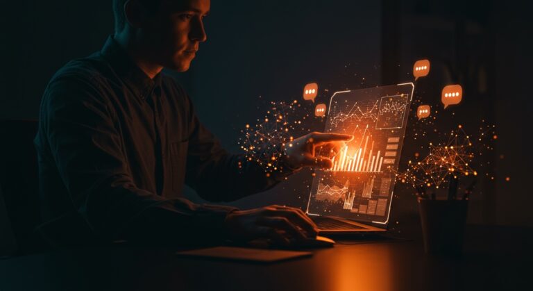 Innovadora plataforma Gushwork utilizando IA conversacional para transformar la prospección B2B y captar leads con tecnología avanzada.