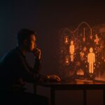 Impacto de la IA en empleo mostrando desplazamiento laboral y redistribución económica en el mercado tech.