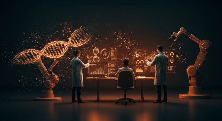 Innovadores biotech usando inteligencia artificial y edición genética para resolver la escasez de talento en el tratamiento de enfermedades raras.