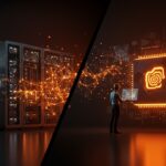 Comparación visual de estrategias para inferencia rápida en LLMs mostrando chips Cerebras y optimización por bajo batch size en un entorno tecnológico.