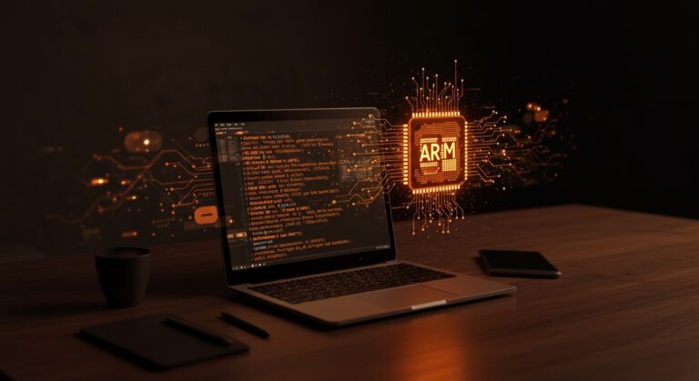 Reversión de Rosetta 2 con inteligencia artificial mostrando traducción binaria de x86_64 a ARM en Linux para startups tecnológicas.