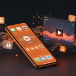 Interfaz de iOS 26.4 mostrando playlists con inteligencia artificial, video podcasts y mensajería encriptada E2EE, impactando herramientas de productividad para startups.