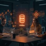 Equipo de desarrollo colaborando con Lakebase, la base de datos Postgres serverless de Databricks que acelera apps con IA agentic en startups.