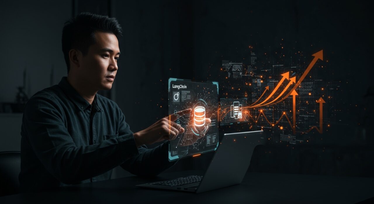 Tutorial de LangChain y Azure SQL integrando búsqueda vectorial para inteligencia artificial generativa en entornos startup.