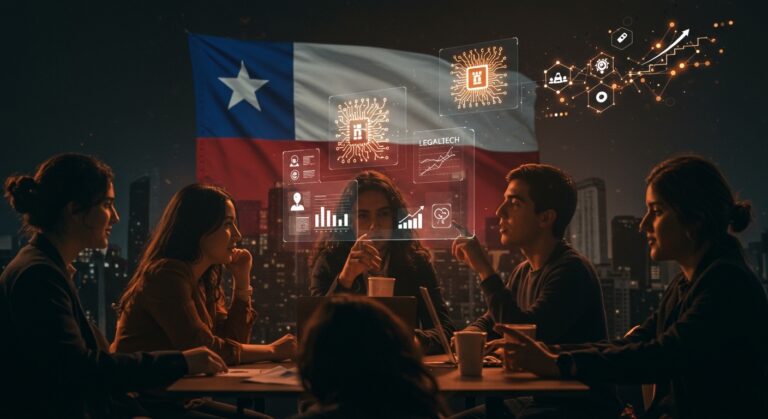 Visualización de LegalTech en Chile facilitando el acceso a derechos laborales mediante tecnología innovadora para startups.