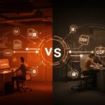 Comparativa visual entre LibreOffice y OnlyOffice mostrando vendor lock-in y elecciones estratégicas de software abierto para startups tecnológicas.