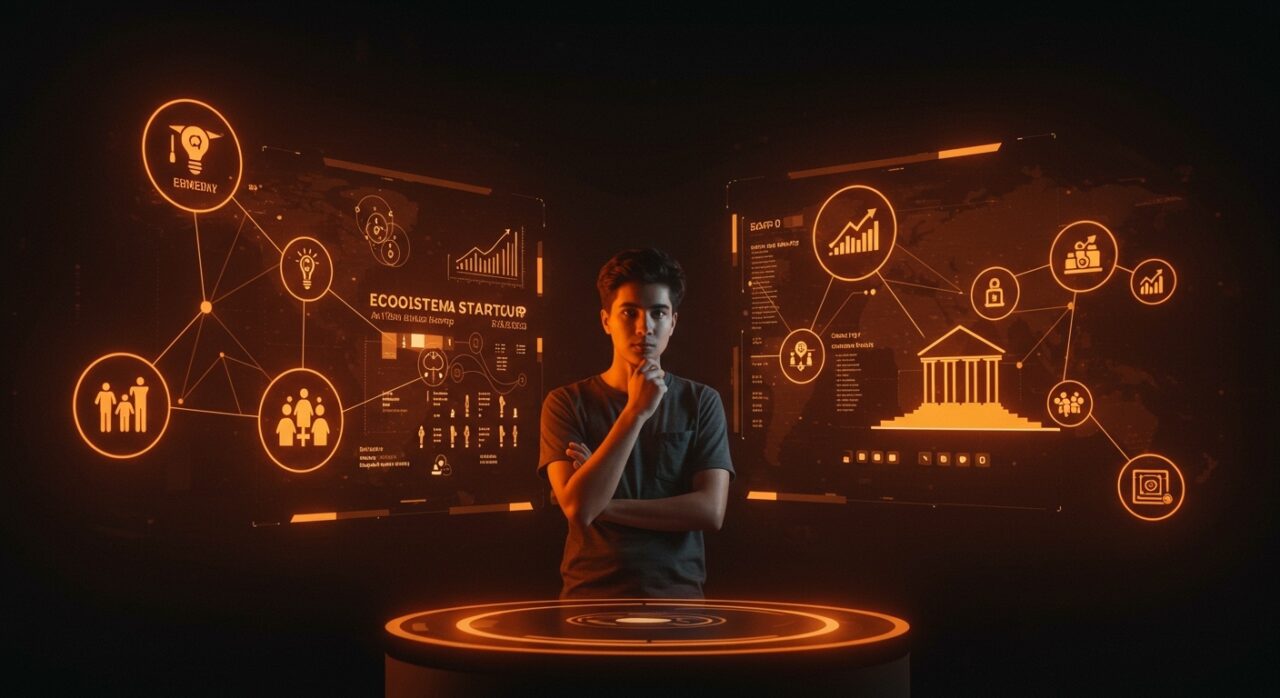 Liderazgo futuro de la generación Z en tecnología mostrando valores éticos y cultura empresarial sostenible desde universidades de élite.