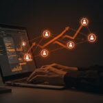 Aplicación de notas en tiempo real colaborativa desarrollada en JavaScript vanilla mostrando crecimiento SaaS y colaboración en vivo.