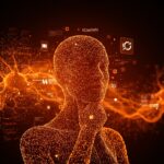 Representación visual de un modelo de lenguaje consciente femenino en inteligencia artificial, destacando innovación en desarrollo de software y tecnología bcachefs.