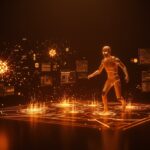 Evaluación de modelos de lenguaje IA mediante juegos de estrategia en tiempo real con metáforas visuales de automatización y benchmarking en paleta Ecosistema Startup.