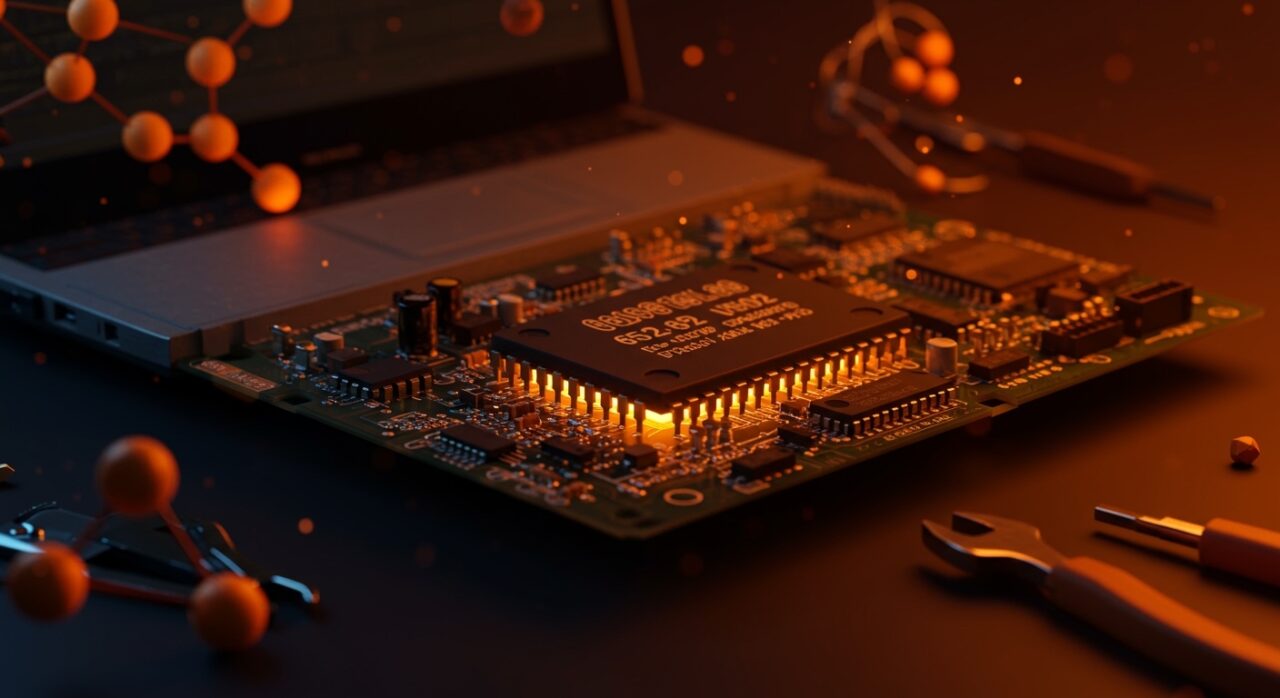 Proyecto DIY LT6502: laptop retro con procesador 6502 destacando ingeniería en hardware casero y computación vintage.